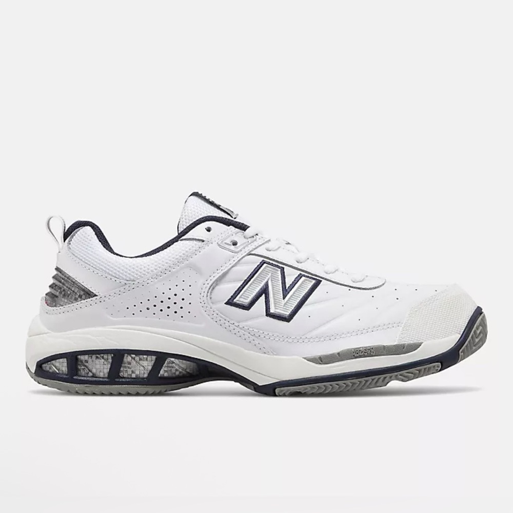 New Balance Men’s 806 Tennis Shoe Size 7.5 (Men) / 9.5 (Women) White/Navy Blue